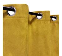 Atout Ciel Tenda in camoscio termico foderata in pile, 140 x 240 cm, pronta da appendere, colore: giallo senape