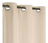 Atout Ciel Tenda in doppia garza di cotone con occhielli, 130 x 240 cm, pronta da appendere, beige
