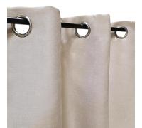 Atout Ciel Tenda termica effetto lino melange foderata in pile tono su tono con occhielli, 140 x 240 cm, pronta da appendere, beige