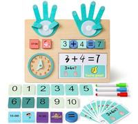 Atoylink Giocattolo di Matematica in Legno, Giochi Educativi con Borsa di Stoccaggio, Giochi Montessori per la Matematica, Numeri di Conteggio, Prima Eeducativi Regalo per Bambini 3 4 5 Anni