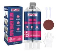 ATP ADT 80g Colla Epossidica Bicomponente, Colla Metallo Liquido, Colla per Metallo Extra Forte Adatto per Raccordi in Acciaio Inossidabile, Lega di Alluminio