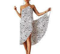 ATRACTIVOLL Copricostume da Bagno Donna Bikini Copri, Mare Abito Estivi Spiaggia Vestito, Scollo a V, Sexy Elegante Senza Maniche Pareo Traspirante, Piscina Vacanza Party, Plus Size