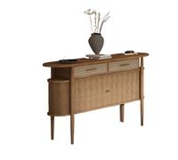 ATREDESES Armadi Credenza moderna in legno massello nordico, consolle for armadietto portaoggetti con bar caffetteria in fattoria Credenza Credenza