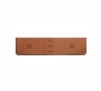 ATREDESES Mobile TV Marmo Ardesia Porta TV Armadietto audiovisivo in pelle di sella Soggiorno Centro intrattenimento Armadietto portaoggetti Credenza Mobili TV Per Soggiorno(180 * 35 * 60cm)