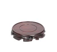 ATREDESES Supporto per Piante da Interno Ornamenti Intagliati in Legno Massello Base Rotonda Vaso Bonsai Teiera Bruciatore di Incenso Staffa in Legno Supporto per Esposizione Bonsai