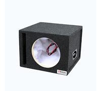 Atrend Bbox Car Pro - Recinzioni per altoparlanti audio da 25,4 cm con ventola singola, subwoofer/altoparlante in MDF di alta qualità, finitura nichel, cavi audio calibro 18, migliora la qualità audio