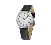 Atrium A37-10 - Orologio da polso al quarzo, da donna, con cinturino in pelle, colore: argento, 3 bar, colore: nero