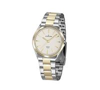 ATRIUM Orologio da polso da donna, in acciaio inox, analogico, al quarzo, 10 bar, vetro zaffiro con cinturino in acciaio inox, colore argento, oro, bicolore, bianco, A34-40, argento