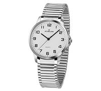 Atrium Orologio da polso da uomo e donna, molto chiaro, al quarzo, 3 bar, cinturino in acciaio, cinturino flessibile A36-50, bianco, 37 mm Gehäusedurchmesser, Bracciale