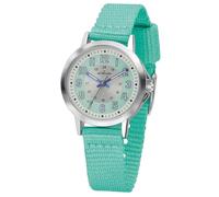 Atrium Orologio da polso per bambini, analogico, al quarzo, extra chiaro, con cinturino in nylon, colore argento, colore menta A46-13, menta, Classico