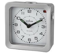 Atrium Orologio Sveglia Analogico Quarzo Sveglia A660-19 Luce Snooze Argento