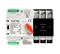 ATS 2P 100A,Commutatore Automatico a Doppia Alimentazione AC 220V 100A Modalità Manuale/Automatica Guide DIN 35mm Supporta Diverse Modalità di Commutazione:Rete Elettrica/Generatore/Fotovoltaico