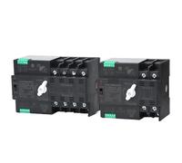ATS monofase su guida DIN for inverter fotovoltaico, selettori di trasferimento automatici a doppia alimentazione, senza interruzioni, 2P, 4P, 63A, 100A, 125A(4P,100A)