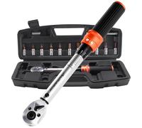 ATsafepro 14 Pezzi Chiave Dinamometrica 1/4", 1-25 Nm Chiavi Dinamometriche Bici, 72 Denti,Prolunga, 3/8" Adattatore, Punte (Esagonali e Torx), per La Riparazione Biciclette, Motociclette