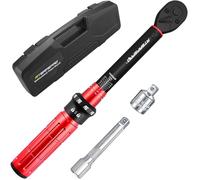 ATsafepro Chiave Dinamometrica 3/8'', 3-25 Nm 4 pezzi Chiave Dinamometrica Bici con Prolunga 10cm e Adattatore Riduttore a 1/4" per Biciclette e Motociclette, Doppio Senso 72 Denti