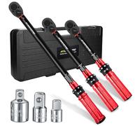 ATsafepro Chiavi Dinamometriche Set 1/4" 3/8" 1/2", 6 Pezzi con Cricchetto Reversibile 72 Denti, Chiave Dinamometrica per Bici, Moto e Auto, Gamma di Coppia 3-25 Nm, 5-60 Nm, 20-230 Nm