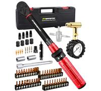 ATsafepro Set di chiavi dinamometriche per bici, chiave dinamometrica 1/4 2,26-27,12 N·m con precisione ±3%, doppio cricchetto 72T, manometro per pneumatici, strumento per nucleo valvola, set di