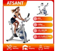 ATSANT Cyclette per resistenza magnetica per interni Bici da fitness per casa con volano da 6 kg con schermo di visualizzazione Resistenza regolabile