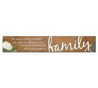 Atsbh Targa vintage in metallo con scritta "We Might Be a Little Crazy Vertical Front Vintage Metal Shop Sign Home Decor Portico frontale 10 x 30 cm