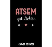 ATSEM qui déchire coeur femme: Carnet de notes ATSEM | Bloc notes A5 (6x9 pouces - 15,24 x 22,86 cm) | 100 pages lignées à remplir