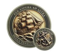 AtSKnSK Moneta motivazionale "Sailing Anchor", Incoraggiamento Moneta Per Signore E Uomini, Sfida E Successo Regalo commemorativo in Custodia Protettiva Ufficio Regali Commemorativi Per Riconoscimenti