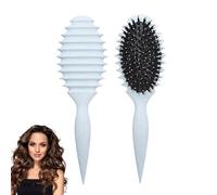 Atsmoce®2024 Nuovo Bounce Defining Curl Spazzola, Spazzola Bounce Defining Curly Brush, Curl Defining Brush, Spazzola per Capelli Ricci Setole Cinghiale (Blue)