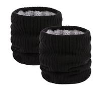 ATSNOSH 2 Pezzi Scaldacollo In Pile, Scaldacollo Termico Invernale per Uomo Donna, Scaldacollo Traspirante Elastico, Sciarpa a Cerchio Lavorata a Maglia per Moto Sci Ciclismo (2 Pezzi)