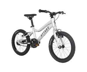 ATTABO Bicicletta Ease 16" design durevole ed ergonomico con bassa sporgenza, ideale per i principianti del ciclista, colore rosso/blu/rosa/viola/argento (argento)