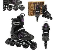 ATTABO Bricker Fitness - Rullo da donna stabile e confortevole per il tempo libero e l'allenamento con guida in alluminio, ruote in poliuretano da 80 mm, cuscinetti ABEC-7 e freno in TPR