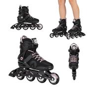 ATTABO Cyclone - Pattini in linea in alluminio da donna, guida in alluminio, cuscinetti ABEC-7, ruote in poliuretano 82A, misura regolabile, per fitness e tempo libero (38)
