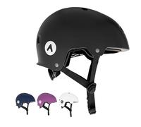 ATTABO Genes Casco da skateboard e monopattino Taglia L Casco nero con tecnologia ABS Hard Shell con 11 fori di ventilazione Manopola di regolazione Materiale durevole e sicurezza