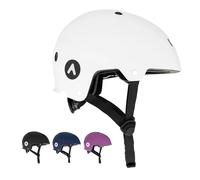 ATTABO Genes Casco da skateboard e monopattino Taglia M Casco blanco con tecnologia ABS Hard Shell con 11 fori di ventilazione Manopola di regolazione Materiale durevole e sicurezza