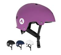 ATTABO Genes Casco da skateboard e monopattino Taglia M Casco Viola con tecnologia ABS Hard Shell con 11 fori di ventilazione Manopola di regolazione Materiale durevole e sicurezza