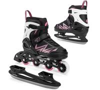 ATTABO Pattini a Rotelle per Bambini Kylo 2in1 Colore Rosa Pattini a Rotelle Regolabili Versatili per Bambini 38-41 Alta qualità e Comfort con Durezza delle Ruote 82A Perfetta Vestibilità