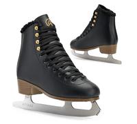 ATTABO Pattini da Pattinaggio Artistico Isla da Donna in Nero Taglia 38 EU Lama in Acciaio Inossidabile Perfetti per Tutti Tomaia in PVC Supporto alla Caviglia Stabilità e Comfort Design Classico