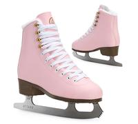 ATTABO Pattini da Pattinaggio Artistico Isla da Donna in Rosa Taglia 40 EU Lama in Acciaio Inossidabile Perfetti per Tutti Tomaia in PVC Supporto alla Caviglia Stabilità e Comfort Design Classico