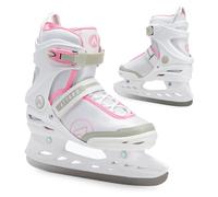 ATTABO Pattini Ghiaccio Ricreativi da Donna TORA in Bianco Taglia 40 EU Pattini per Principianti Chiusura con Fibbia Supporto alla Caviglia Lama in Acciaio Inossidabile Elegante e Classico