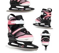 ATTABO Pattini Ghiaccio Ricreativi Regolabili Ragazza Zola in Rosa Taglia 36-41 EU Pattini Regolabili Principianti Chiusura con Fibbia Supporto Caviglie Lame in Acciaio Inox Design Sportivo