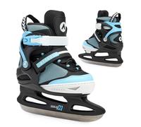 ATTABO Pattini Ghiaccio Ricreativi Regolabili Ragazzo ZOLO in Blu Taglia 36-41 EU Pattini regolabili Principianti Chiusura con fibbia Supporto Caviglie Lame in Acciaio Inox Design Sportivo