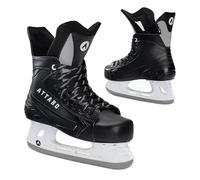 ATTABO Pattini Ghiaccio Uomo 41 EU Pattini da Ghiaccio Hockey Uomo Struttura Intera Fodera Calda in Schiuma Lama Acciaio Inox Confortevoli Durevoli Stabili Colore Nero HS