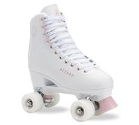 ATTABO Serena, pattini a rotelle da donna in pelle ecologica, cuscinetti ABEC-3, telaio in PP e pattina in alluminio, 54 × 32 mm, ruote PU 82A, freno in TPU, allacciatura classica, sicuri ed eleganti
