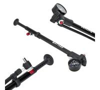 ATTABO SP.1 Pompa ammortizzatore 300 PSI - Pompa compatta per bicicletta per forcella ammortizzata e ammortizzatore, alloggiamento in alluminio, manometro con psi e bar, valvola di scarico della