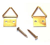 Attaccaglie snodate per quadri, 50 pezzi, dimensioni 20 x 10 mm, chiodi e ganci inclusi