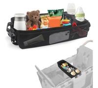 Attaccamento del vassoio passeggino, spuntino per bambini e giocate esterne, design non slip con portabicchieri, vestito generale, eccellente per gite in aereo, sedili per auto, shopping, case di cura