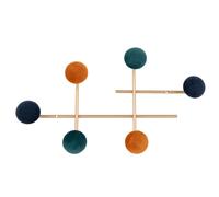 Attaccapanni a 4 ganci in metallo e velluto