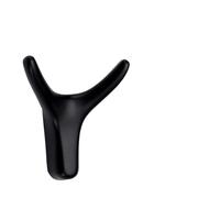 Attaccapanni A Muro Design creativo in lega di zinco for montaggio a parete gancio doppio appendiabiti guardaroba vestiti cappotto borsa cappello appeso bagno cucina rack(Black)