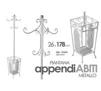 Attaccapanni Appendiabiti CON PORTA OMBRELLI QUADRO Piantana Metallo Ganci 178cm