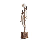 Attaccapanni Appendiabiti in Legno massello Indipendente con 12 Ganci, Appendiabiti con Ruote, Porta Abiti e Cesto for la Biancheria for l'ingresso della Camera da Letto Stand per Abiti(Walnut)