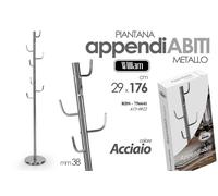 Attaccapanni Appendiabiti Piantana PORTA ABITI ACCIAIO Metallo MODERNO 17629 CM