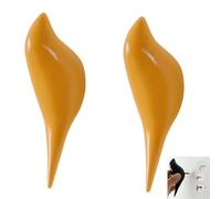 Attaccapanni Da Parete,2 Pezzi,Appendiabiti A Parete,Ganci Per Decorazioni Da Parete forma di uccello,Gancio Animali In Resina,Gancio Appendiabiti Dietro La Porta Tridimensionale(Giallo 130mm)